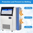 thumbnail image 3 of Homhougo Commercial Ice Maker 100lbs/24h with 33 lbs Storage 5x10 Cubes Commercial Ice Machine 110V Automatic Ice Machine, 3 of 7
