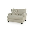 thumbnail image 4 of Benjara Asen 51 Inch Wide Oversized Chair, 1 Pillow, Rolled Arms, Beige Polyester, 4 of 5