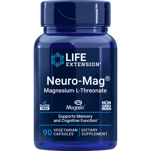 (4 Pack) Life Extension Neuro-Mag Magnesium L-Threonate 90 vegetarian capsules