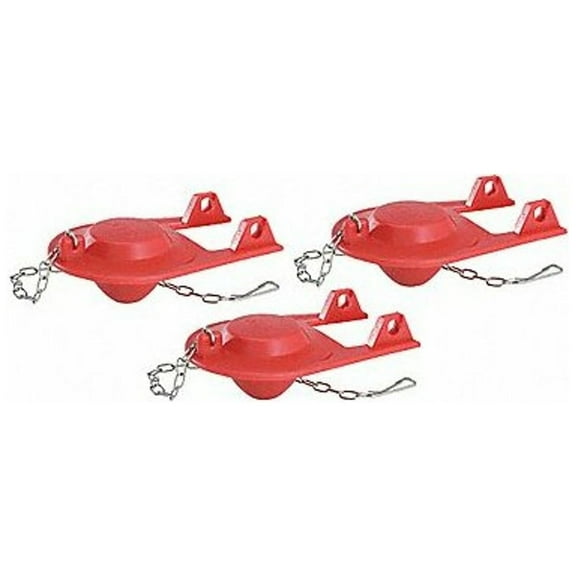 Korky Toilet Flapper, Rubber, Red, PK3 2001TP