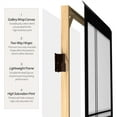 thumbnail image 4 of Oriental Furniture 6 ft. Tall Canvas Double Cross Screen - Black - 6 Panel, 4 of 5