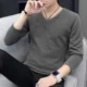 thumbnail image 2 of Suéteres masculinos, ropa popular coreana, suéter de punto para hombre, suéter casual de color sólido, suéter de cable de diseñador, prendas de punto nuevas en estilo sudadera, 2 of 5