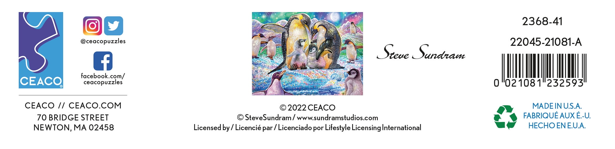 Ceaco - Harmony - Penguin - 550 Piece Interlocking Jigsaw Puzzle