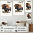 thumbnail image 4 of Designart Double Exposure Of A Buffalo With Nevada Landscape II Canvas Wall Art, 4 of 5