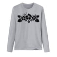 thumbnail image 5 of HUITKMM T-Shirts en Coton pour Femmes T-Shirt Décontracté Imprimé à Col Rond à Manches Longues pour Femmes, 5 of 5