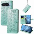 thumbnail image 1 of Étui Rabattable pour FOXDOCK Google Pixel 9/9 Pro, Chat et Chien en Cuir PU Embossé avec Fentes pour Cartes, Support, 1 of 6