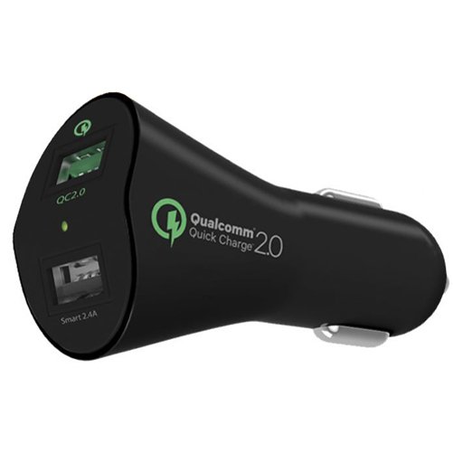 30W Fast Car Charger for LG K8X, Tribute Monarch, Phoenix 5, Fortune 3, Aristo 5 - 2-Port USB Power Adapter DC Socket Quick Charge Smart Detect Plug-in Z9Q