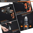 thumbnail image 3 of Tacklife 145Pcs Home Tool Kit 800W Hammer Drill for Basic Home Repairing - THTK01A Power Tool Sets with Carry Case, 3 of 6
