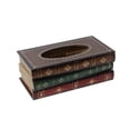 thumbnail image 4 of Caja De Pañuelos Retro Porta Pañuelos Libros Antiguos Estilo Vintage Madera Noticed HA024919-01, 4 of 7