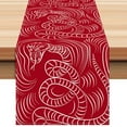 thumbnail image 1 of VOAVEKE Room Decor,Living Room Decor;,Snake Print Table Flag Linen Red Print Table Cloth Home Kitchen Living Room Decoration Table Cloth Tea Flag, 1 of 7