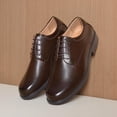thumbnail image 2 of Zapatos Oxford de Vestir para Hombre Bruno Marc con Cordones Marrón Oscuro, 2 of 7