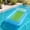Blue, variant on Inflatable Pool Lounger Float, 69 Inch Water Lounge Raft with Pillow and Built-in Cup Holder, Glitter Mesh Pool Bed for Beach, Lake, Pool, Summer Parties