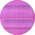 thumbnail image 1 of Ahgly Company Indoor Round Abstract Purple Modern Area Rugs, 4' Round, 1 of 4