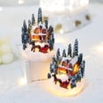 thumbnail image 4 of Desktop Decor Christmas Decoration Village Figurine Building Christmas House LED, 4 of 4