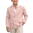 thumbnail image 2 of Odeerbi Chaqueta Blazer de Manga Larga Con Muescas Uniforme de La Escuela de La Solapa Chaqueta de Traje Formal, 2 of 9