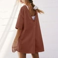 thumbnail image 5 of Women's Summer Oversized Tee Romper Backless Loose Shorts Polyester for Casual Occasions, 5 of 5