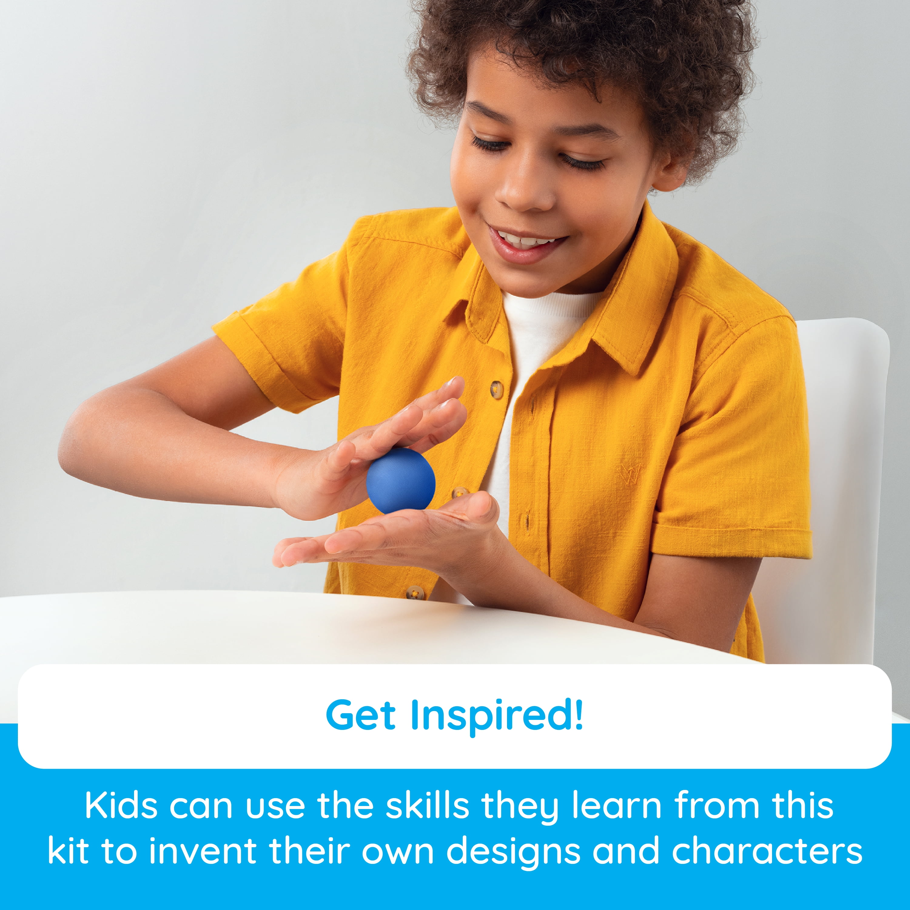 Hey Clay Nice Ice Cream, Air Dry Clay Kit with Interactive App for Kids & Tweens