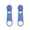 Blue, variant on SmartBy 1 Pair Stud Earrings Zipper Shape Plated Jewelry Cartoon Candy Color Ear Studs for Party