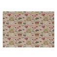 thumbnail image 1 of Valentines Cutting Board, Teddy Bears Celebrating Your Happy Valentines Day Cakes Balloons, Decorative Tempered Glass Cutting and Serving Board, Small Size, Coral Brown Peach, by Ambesonne, 1 of 1