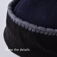 thumbnail image 3 of Gorro de invierno Gorro de trineo liso con puños de punto cálido, 3 of 5