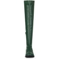 thumbnail image 4 of Unique Bargains Bottes Cuissardes à Talons Blocs à Bout Rond pour Femmes, 4 of 7