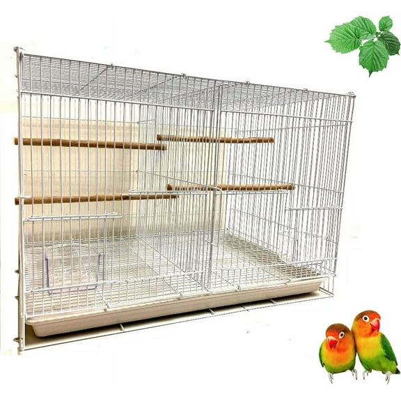 Center Divider Breeding Breeder Bird Flight Cage 24" x 16" x 16"H For Finches Parakeets Lovebirds Aviaries Canaries Budgies Parakeets