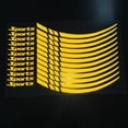 thumbnail image 1 of BUYISI 12Pcs/Set Motorcycle Wheel Rim Stripe Wheel Decal Tape Sticker For 18-21 Inch Bicycle-Wheel Decals Yellow Reflective Sticker Yellow, 1 of 5