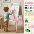 thumbnail image 5 of JOYOOSS Easel for Kids Ages 4-8 Easels for Toddlers Art Kids Easel Age 8-12 Wooden Drawing Easels Double-Sided Magnetic Whiteboard Chalkboard with Paper Roll for Kid Dry Erase Board P, 5 of 7