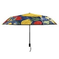 thumbnail image 2 of Compact Sun Umbrella Windproof Travel Umbrellas for Rain Strong Portable UV Protection Yellow Pepper Mushrooms Tomatoes, 2 of 8