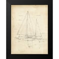 thumbnail image 2 of Harper, Ethan 19x24 Black Modern Framed Museum Art Print Titled - Sailboat Blueprint IV, 2 of 5