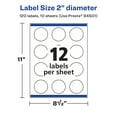 thumbnail image 6 of Avery 2" Diameter Waterproof Round Labels, 120 Labels, 6 of 10