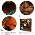 thumbnail image 3 of Designart "Tropical Couture of African American Woman I" People Framed Wall Art - Traditional Red Animal Nursery Bedroom Framed Canvas Wall Art, 3 of 6