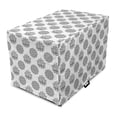 thumbnail image 1 of Ethnic Dog Crate Cover, Monochrome Design of Lotus Flowers and Eastern Style Mandala Inspired, Easy to Use Pet Kennel Cover for Medium Large Dogs, 35" x 23" x 27", Charcoal Grey White, by Ambesonne, 1 of 6