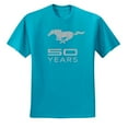 thumbnail image 2 of Wild Bobby, Ford Mustang Logo 50 Years Vintage Emblem, Cars and Trucks, Men Graphic Tee, Light Turquoise, XX-Large, 2 of 4