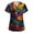 #+001Yellow, variant on Hogleaql Ladies Mardi Gras Scrub Top Short Sleeve Plus Size V-Neck Casual Scrub Tops Carnival Mask Graphic Nurse Working Uniforms Fashion Top 2 Pockets Dark Purple XL