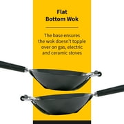 Ken Hom Excellence Non Stick Wok Pan, 12.2 Black Carbon Steel