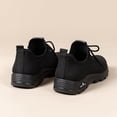 thumbnail image 4 of Women's Lightweight Knit Casual Walking Shoes, Breathable Non-Slip Comfort Sneakers, Black, 4 of 7