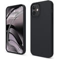 thumbnail image 1 of Liquid Silicone Case Compatible with iPhone 12 and Compatible with iPhone 12 Pro 6.1 Inch Case [Black] - Full Body Protection (Screen & Camera Protection), 1 of 8