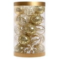 thumbnail image 2 of Inteprter Adornos navideños vibrantes Bolas Decoraciones festivas Adornos de bolas navideñas brillantes Kits de decoración para fiestas Platino, 2 of 6