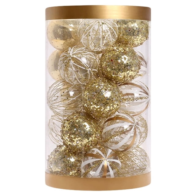 Inteprter Adornos navideños vibrantes Bolas Decoraciones festivas Adornos de bolas navideñas brillantes Kits de decoración para fiestas Platino