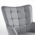 thumbnail image 4 of Yaheetech Contemporary Faux Leather Accent Chair for Living Room, Gray, 4 of 9