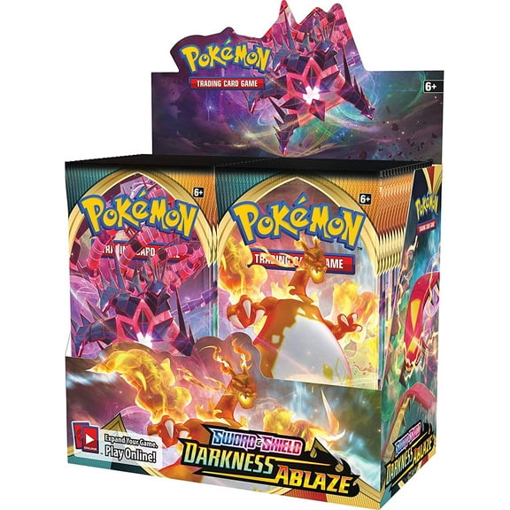 Pokémon TCG: Sword & Shield Darkness Ablaze Booster Box, 36 Booster Packs (174-81712)