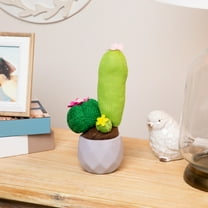 Northlight 9" Triple Cactus Artificial Potted Plant Table Top Decoration - Green