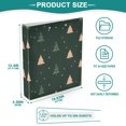 thumbnail image 3 of FORMRS 3 Ring Binder 1.5 inch with Pockets Set of 2 Clip Board 200 Sheets Capacity, Pink Christmas Trees, 3 of 8