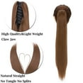 thumbnail image 5 of Benehair Clip In Ponytail Hair Extensions Fashion Claw on Long Cute Wavy Hair Piece 21" Claw Straight Light Brown, 5 of 8