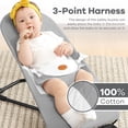 thumbnail image 4 of Asiento portátil Baby Bouncer HKAI de 0 a 18 meses con 3 modos, gris claro, 4 of 6