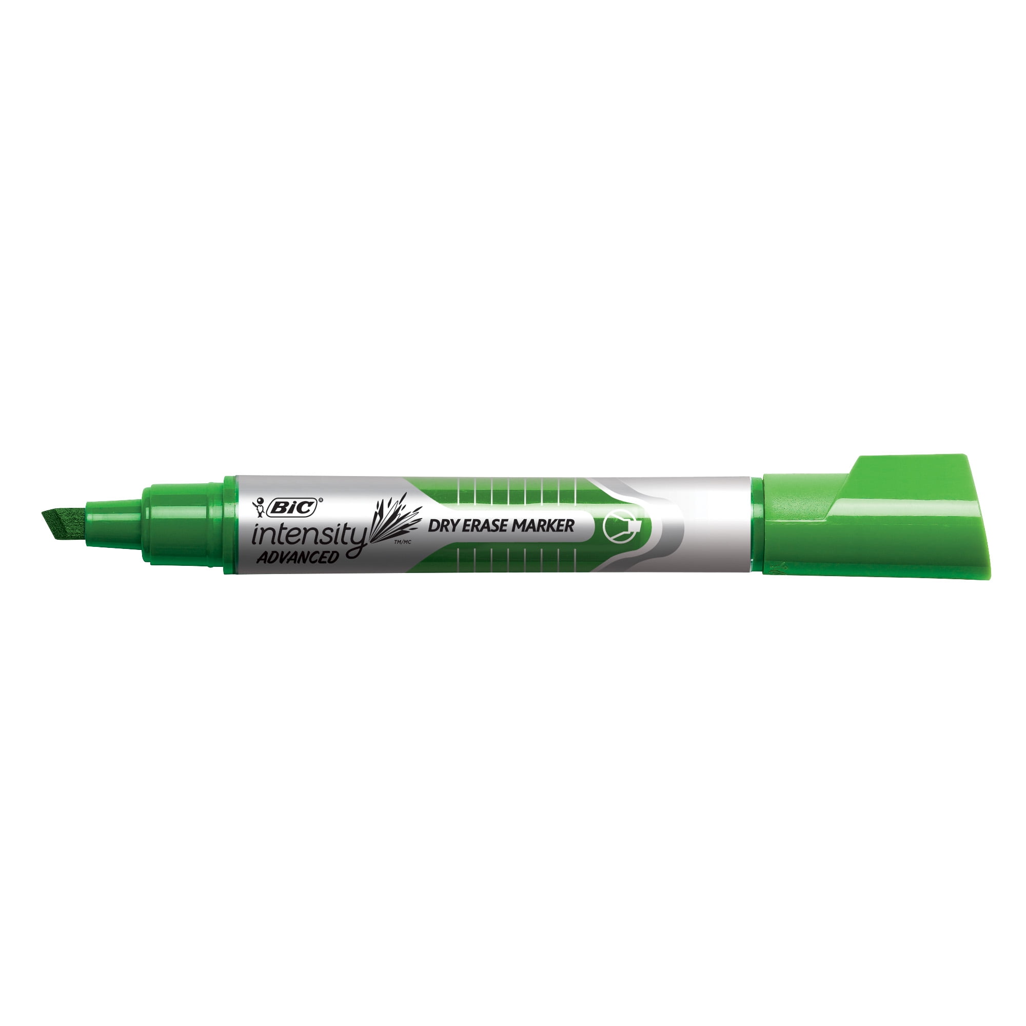 BIC Intensity Advanced Dry Erase Low Odor Marker, Tank, Chisel Tip, Assorted Colors, Set of 12