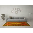 thumbnail image 3 of Ahgly Company Indoor Round Oriental Yellow Industrial Area Rugs, 7' Round, 3 of 4