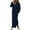 Navy, variant on Antinious Women Solid Casual Hooded Pocket Side Split Breathable Dress