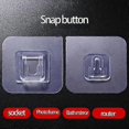 thumbnail image 2 of 100 Pairs Adhesive Wall Hooks Waterproof Oil-Proof Hooks for Bathroom Kitchen Transparent Reusable, 2 of 5